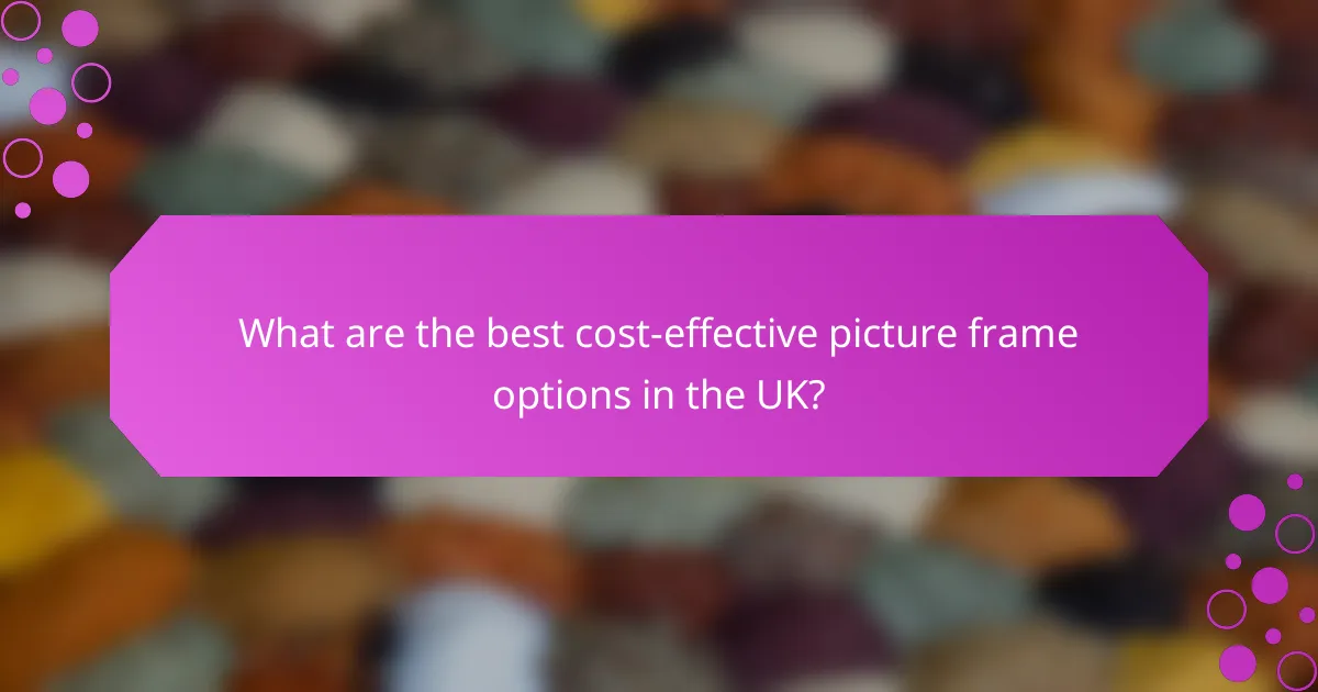 What are the best cost-effective picture frame options in the UK?